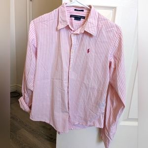 pink Ralph Lauren button up